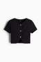 Short-sleeved jersey cardigan