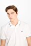 100% Cotton Regular Fit Regular Cut White Polo Neck T-Shirt - 2