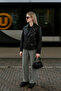 Oversize Women's Black Leather Jacket - 2