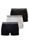 Men's Black - Navy Blue - Gray Melange 3-Piece Boxers