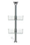 Height Adjustable Stainless Oval Bathroom Shelf 2-Piece-Transparent - 3