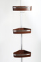 3-Shelf Fina Stainless Aluminum Bathroom Corner Shelf - Brown (No Assembly Required.) - 5