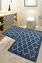 Dante Cotton Smoked 60X100 50X60 Non-Slip Based 2-Piece Bathroom Mat Set