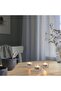 SMÄLLSPIREA Tealight holder, clear glass/patterned, 4 cm - 2