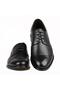 Men's Oxford Large Size Shoes Black Leather - 5