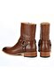Brown Leather Zippered Chelsea Men's Boots - 3