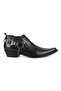 Black Men's Cowboy Shoes with Belt