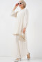 Women's Ayrobin Tunic Trousers Bottom Top Suit 6712 - Ecru - 3