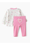 Baby Girl Bird Print T-shirt and Leggings Set - 2