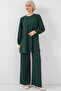 Women's Ayrobin Tunic Pants Bottom Top Set 6712 - Emerald Green - 4