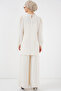 Women's Ayrobin Tunic Trousers Bottom Top Suit 6712 - Ecru - 6