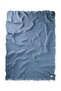 Four Layer Tasseled Organic Muslin Blanket 80 X120 cm Indigo Blue - 3