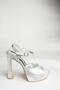 U 246082507   Silver Snake Print Platform Heeled Women's Shoes - 6