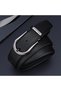 Stylish Italian Belt with Genuine Leather Black Metal Buckle - 3
