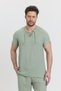 Men's Shirt - Muslin Alaçatı T-Shirt - with Rope Detail - 4070 - 3