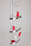 Stainless Aluminum Tubed Mirrored Corner Shelf, Transparent Natural - 5