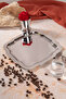 1 Lux Daisy Model Stainless Steel Silver Serving, Tea, Coffee, Refreshment and Presentation Tray