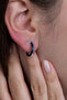 Ring Thin Shiny Men's Unisex Steel Earrings Pair 2 Pcs Mse5-2 - 3