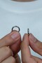 Ring Thin Shiny Men's Unisex Steel Earrings Pair 2 Pcs Mse5-2 - 3