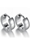 Curved ring men's unisex wide steel earring pair 6mm mse7-2