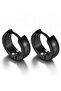 Curved ring men's unisex wide steel earring pair 6mm mse7-2