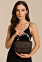 Women's Gold Accessory Detailed Adjustable Strap Scarf Gift Brown Hand Shoulder and Crossbody Bag Milan - 2