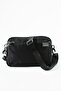 Unisex 4-Compartment Parachute Fabric Adjustable Crossbody Bag Si-6012 Black