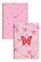 A4 Spiral Cardboard Cover Set of 2 Striped School Notebook 80 Sheets, Pink Butterfly with Lesson Schedule - 7