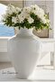 White Vasenordic Style Glass XL Size 31 cm Linda Vase - 3