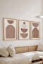 3 Piece Wood Frame Look Mdf Poster Painting Set - Set 43