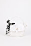 Women's Gold Accessory Detailed Adjustable Strap Scarf Gift White Hand Shoulder and Crossbody Bag Milan - 5