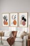 3 Piece Wood Frame Look Mdf Poster Painting Set - Set 112