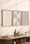 3 Piece Wood Frame Look Mdf Poster Painting Set - Set 22