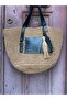 Straw Bag, Handmade Shoulder Bag, Bohemian Summer Bag, Large Beach Bag, Leather Detailed Bag - 5