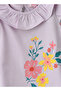 Soft Purple Cotton Tank Top with Floral Print for Infant Girls - 3