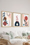 3 Piece Wood Frame Look Mdf Poster Painting Set - Set 126