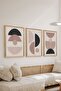 3 Piece Wood Frame Look Mdf Poster Painting Set - Set 71