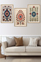 3 Piece Wooden Frame Look Mdf Poster Painting Set - Set 03