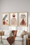 3 Piece Wood Frame Look MDF Poster Painting Set - Set 41