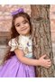 Eustoma Lilac Vintage Baby Girl Dress, Birthday Dress, Photo Shoot Dress, Suitable for Ages 0-10