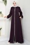 Embroidered Sleeve Ferace Plum HM2721