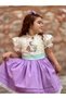 Eustoma Lilac Vintage Baby Girl Dress, Birthday Dress, Photo Shoot Dress, Suitable for Ages 0-10 - 3