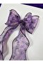 Women's Long Tulle Bow Buckle - Automatic Bow Buckle - Long Chiffon Bow Buckle - Kuromi Lilac Color - 5