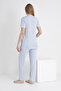 Lace Trimmed V-Neck Maternity and Maternity Pajama Set - 5
