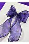 Women's Long Tulle Bow Buckle - Automatic Bow Buckle - Long Chiffon Bow Buckle - Kuromi Dark Lilac Color - 4