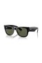 Rb 0840S 90131 51 Mega Wayfarer Unisex Black Bone Sunglasses