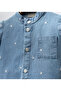 Denim Fabric Starry Embroidery Embroidered Front Buttoned Short Sleeve Summer Baby Boy Jumpsuit - 3