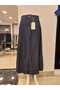 Di̇lvi̇n Women's Long Denim Balloon Skirt with Shirred Bottom