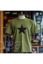 Star - Star - Military Co Digital Printed Cotton Crew Neck T-Shirt Khaki - Khaki