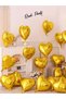 Gold Heart Foil Balloon - 18 Inch - 45 cm - Heart Foil Balloon - 2